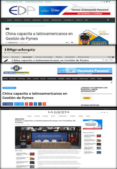 Mainstream Media of Panama Reporting the “Workshop on Small and Medium-sized Enterprise Management in Latin America, Caribbean, and South Pacific Regions” Undertaken by SBS