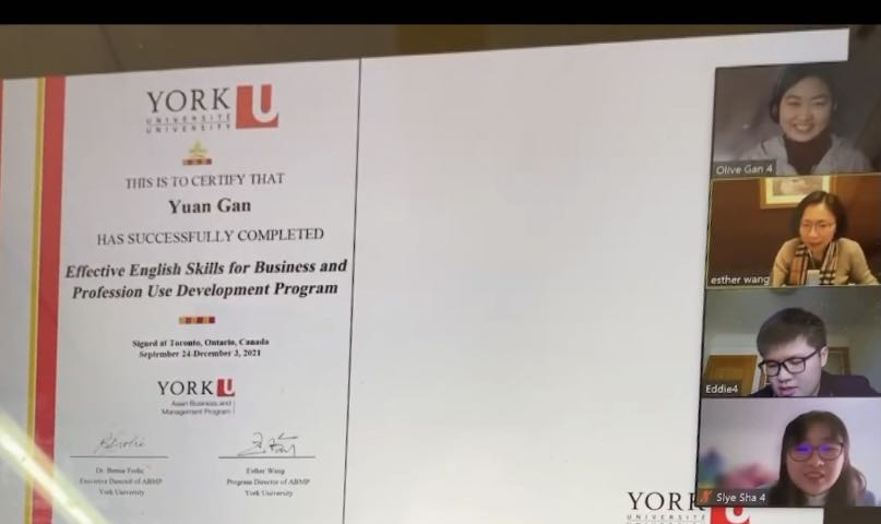 约克大学课程总结–甘元