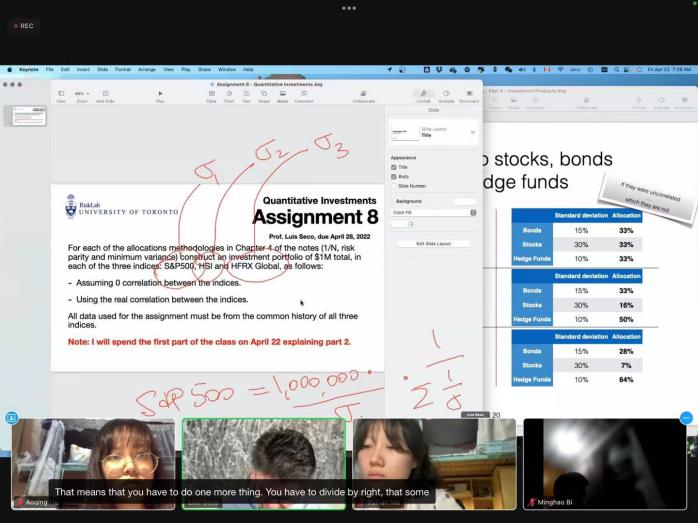 加拿大多伦多大学量化投资基础课程学习心得（胡奥庆）
