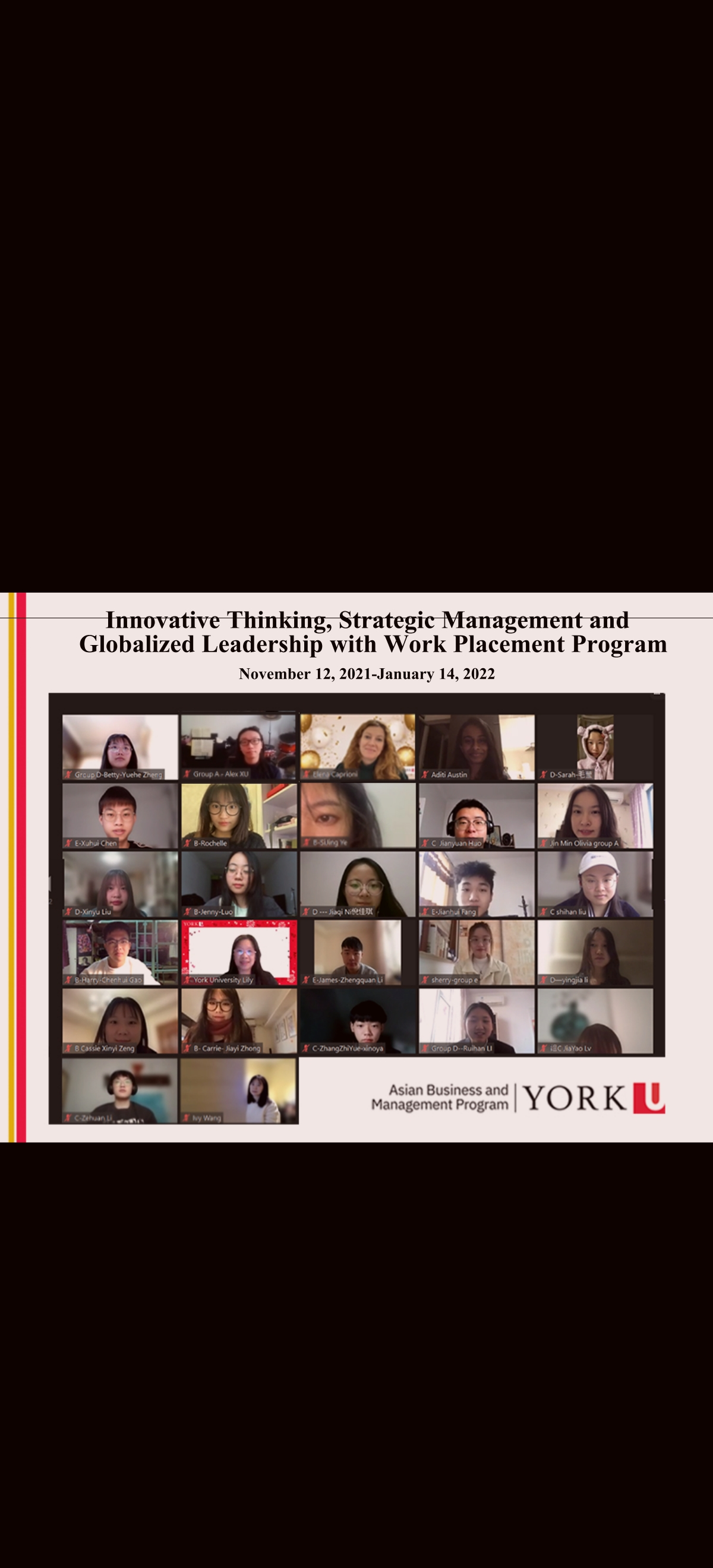 黎莹佳约克学习感悟